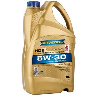 Моторна олива HDS 5W-30, 4 л - RAVENOL 1111121004 (фото 1)