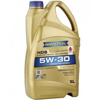 Моторное масло HDS 5W-30, 5 л - RAVENOL 1111121005