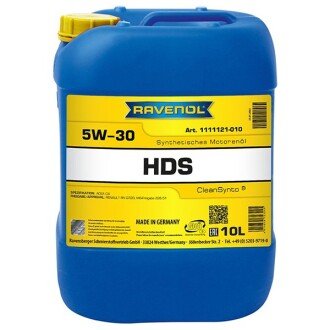 Моторна олива HDS 5W-30, 10 л - RAVENOL 1111121010 (фото 1)