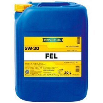 Моторное масло FEL 5W-30, 20 л - RAVENOL 1111123020 (фото 1)