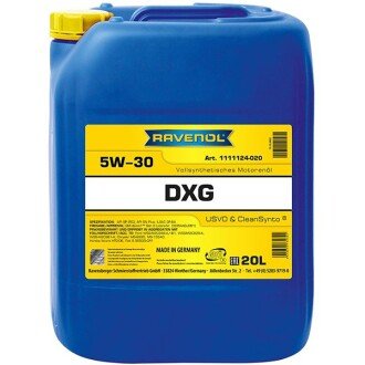 Моторное масло DXG 5W-30, 20 л - RAVENOL 1111124020 (фото 1)