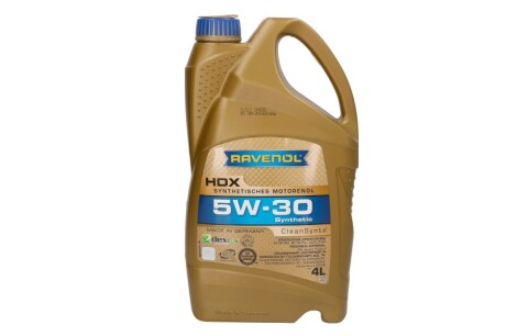 Моторное масло HDX 5W-30, 4 л - RAVENOL 1111125-004 (фото 1)