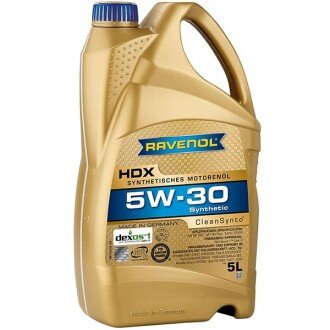 Моторное масло HDX 5W-30, 5 л - RAVENOL 1111125-005