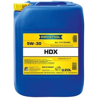 Моторное масло HDX 5W-30, 20 л - RAVENOL 1111125020 (фото 1)