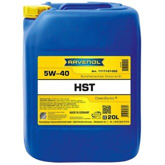 Моторное масло HST 5W-40, 20 л - RAVENOL 1111147020 (фото 1)