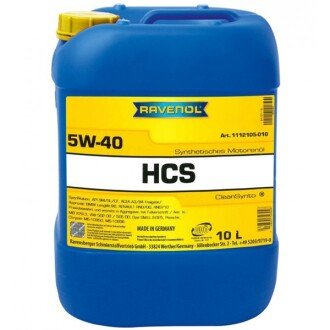 Моторное масло HCS 5W-40, 10 л - RAVENOL 1112105010 (фото 1)