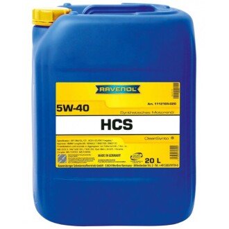 Моторное масло HCS 5W-40, 20 л - RAVENOL 1112105-020