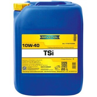 Моторна олива TSi 10W-40, 20 л - RAVENOL 1112110020 (фото 1)