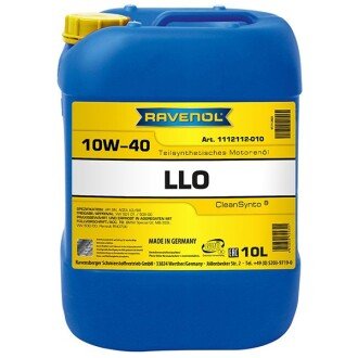 Моторна олива LLO 10W-40, 10 л - RAVENOL 1112112010 (фото 1)