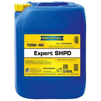 Моторна олива Expert SHPD 10W-40, 20 л - RAVENOL 1122105-020