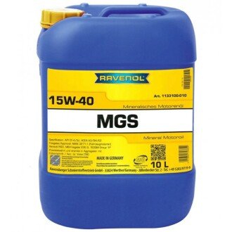 Моторное масло MGS 15W-40, 10 л - RAVENOL 1133100010 (фото 1)