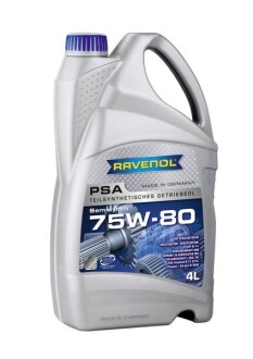 Масло трансмісійне напівсинтетичне PSA GL-4+ 75W-80, 4л - RAVENOL 1222100004 (фото 1)