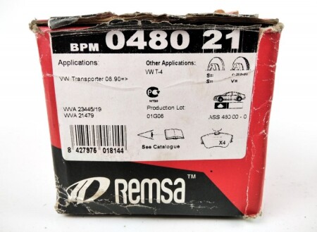 Фото 3 - Гальмівні колодки REMSA 0480.21 (048021)