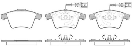 Комплект тормозных колодок, дисковый тормоз - (7L6698151B) REMSA 1045.22