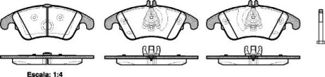 Колодка гальм. диск. MB C-CLASS (W 204) 200-350 07-, E-CLASS (W212) 200-350 08 - передн. (REM - REMSA 1304.00