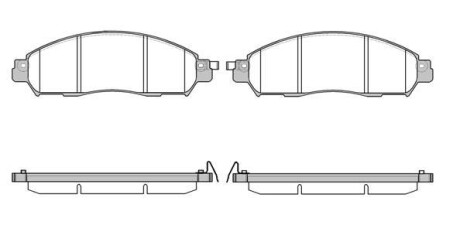 Колодки гальмівні дискові - (d10604JA0A, D10604KH0C, D10604KJ1A) REMSA 1612.04