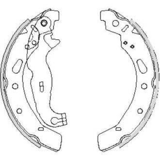 Колодка гальм. барабан. FORD FIESTA VI задн. - (dfy32638z, day62638z, dfy12638z) REMSA 4242.00