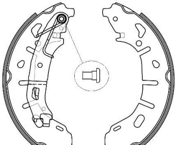 Колодки гальмівні барабанні - (77365346, 77367388, 51928531) REMSA 4263.00