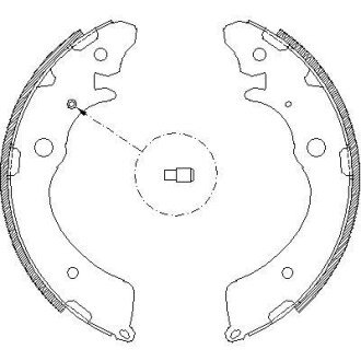 Колодка гальм. барабан. HONDA/SUZUKI ACCORD/CRX/CARRY/JIMNY задн. - (35168814, 3516881, 274270) REMSA 4383.00