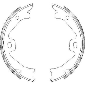 Комплект тормозных колодок, стояночная тормозная система - REMSA 4704.00