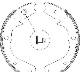Комплект тормозных колодок, стояночная тормозная система - REMSA 4709.00