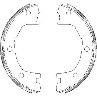 Комплект тормозных колодок, стояночная тормозная система - REMSA 4712.00