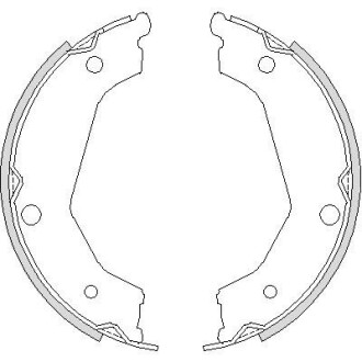 Комплект тормозных колодок, стояночная тормозная система - REMSA 4732.00