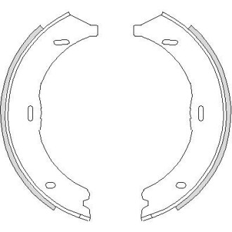 Комплект тормозных колодок, стояночная тормозная система - REMSA 4745.00
