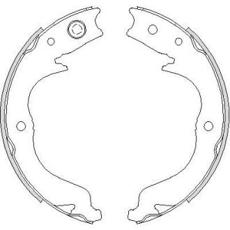 Комплект тормозных колодок, стояночная тормозная система - REMSA 4748.00