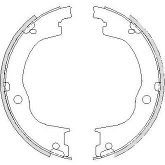 Колодка гальм. барабан. CHEVROLET CAPTIVA задн. - (96626083, 96625871, 4804768) REMSA 4749.00