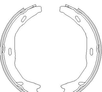 Комплект тормозных колодок, стояночная тормозная система - REMSA 4751.00