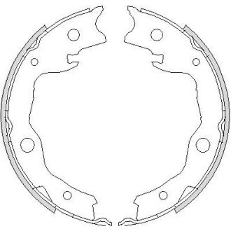 Колодка гальм. барабан. NISSAN X-TRAIL 07-, QASHQAI 07-, JUKE 10 задн. - (44060CY025, 4654042010, 4654042020) REMSA 4752.00