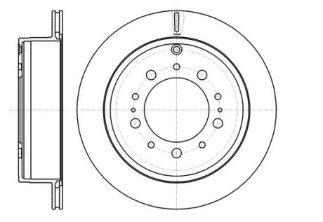 Диск гальмівний TOYOTA LAND CRUISER 4.5D V8, 4.7 V8 08- задн. - (4243160290, 424310C011, 424310C010) REMSA 61257.10