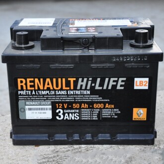 Акумуляторна батарея 50 ah 600 a lb2 l 242 x l 175 x h 175 14,5кг - RENAULT 7711130088