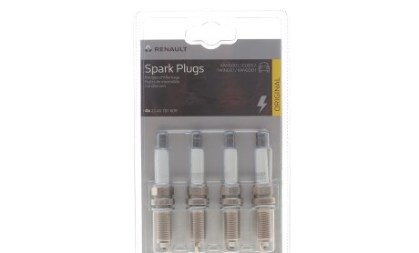 Свічка запалювання (к-кт 4шт) Dacia Logan/ Kangoo 1.4/1.2 16V 01- - RENAULT 7711940255
