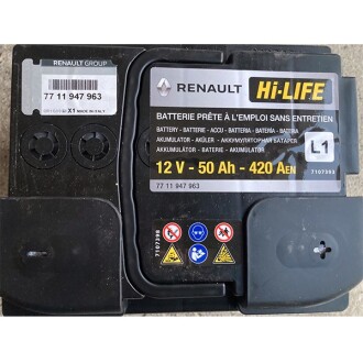 Акумулятор L1 50AH 420A 12.3кг - RENAULT 7711947963