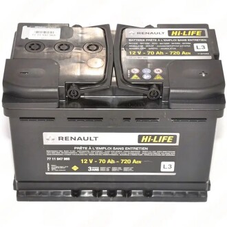 Акумуляторна батарея 74Ah/680A (278x175x190/+R/B13) Blue Dynamic E11 - RENAULT 7711947965