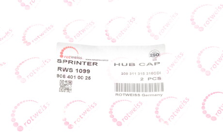 Фото 2 - Комплектуюча маточини ROTWEISS RWS1099