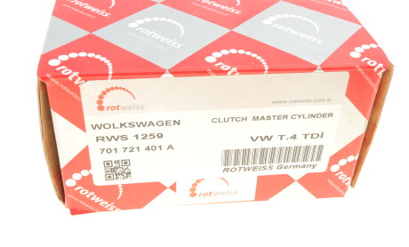Фото 7 - Головний циліндр зчеплення ROTWEISS RWS1259