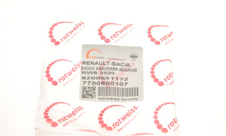 Фото 4 - Опора стійки амортизатора ROTWEISS RWS3520