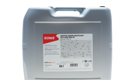 Моторна олива Hightec Super Leichtlauf HC-O 10W-40, 20 л - ROWE 20058-0200-99