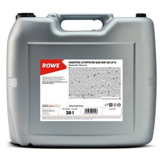 Моторна олива Hightec Synth RS LV II 0W-30, 20 л - ROWE 20069020099 (фото 1)