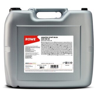 Моторна олива Hightec Synth RS D1 5W-30, 20 л - ROWE 20212020099 (фото 1)