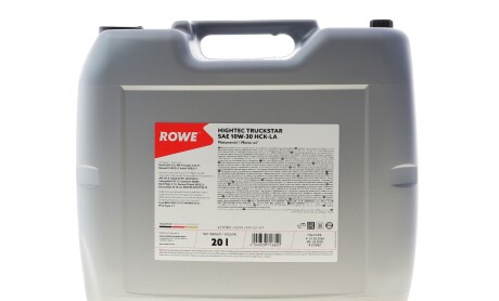Масло 10W30 HIGHTEC TRUCKSTAR HCK-LA (20L) (MB 228.31/MAN 3775/DEUTZ DQC III-LA/WSS-M2C171-F1) - ROWE 20380-0200-99