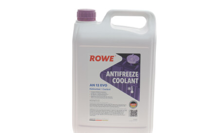 Антифриз (фіолетовий) G12 EVO (5L) HIGHTEC ANTIFREEZE COOLANT AN 12 EVO (1:1=-37°C) (концентрат) - ROWE 21080-0050-99