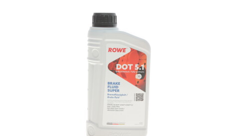 Рідина гальмівна HIGHTEC BRAKE FLUID SUPER DOT 5.1 (1L) - (1610725580, 7711575504, 83132405977) ROWE 25104-0010-99 (фото 1)