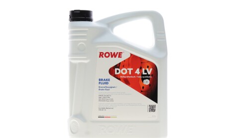 Жидкость тормозная HIGHTEC BRAKE FLUID DOT 4 LV (5L) (ABS/ESP) - ROWE 25114-0050-99