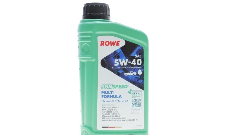 Масло 5W40 SUNSPEED MULTI FORMULA (1L) (MB 229.51/VW 505 00/505 01/BMW LL-04/RN0710/0700) - ROWE 4920138-0010-99