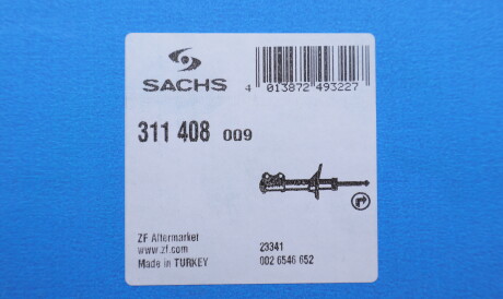 Фото 2 - Стійка амортизатору (амортизатор) SACHS 311 408 (311408)