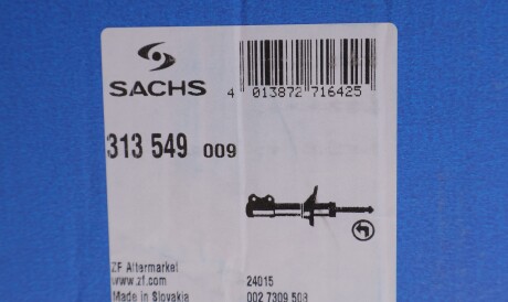Фото 2 - Стійка амортизатору (амортизатор) SACHS 313 549 (313549)